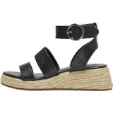 ONLY Dames ONLMINERVA-1 PU Heel NOOS Espadrille, zwart, 37 EU, zwart, 37 EU