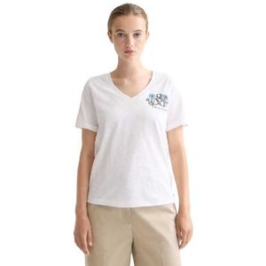 Scotch & Soda Slub Chest Artwork T-shirt, Helder Wit U138, XS