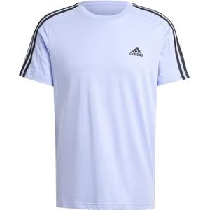 adidas Heren Essentials Single Jersey 3-Stripes Tee, blue spark, S