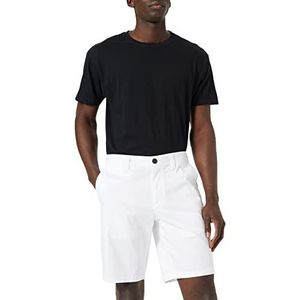 Armani Exchange Heren rug metalen plaat logo shorts, Wit, 42