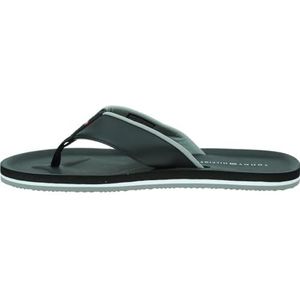 Tommy Hilfiger Heren Comfort Hilfiger Beach Sandaal Flip Flop, zwart, 6.5 UK, Zwart, 40 EU