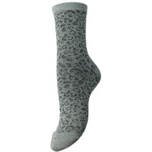 PIECES Pcsebby Glitter Long Aop Socks Noos Bc, Castor Gray, One size