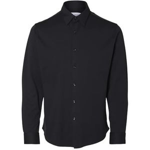 SLHSLIM Jersey Shirt LS NOOS, zwart, M