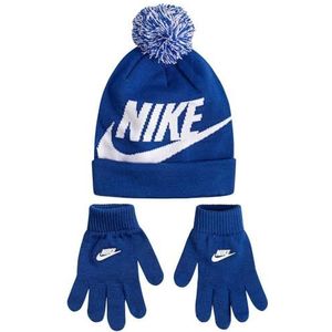 Nike - Sportswear Set - Mütze & Handschoenen - Royal Blue/Wit - 2-delig