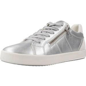 Geox D BLOMIEE E Sneakers voor dames, zilver/off WHT, 37 EU, Silver Off Wht, 37 EU
