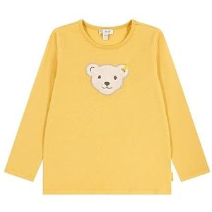 Steiff Uniseks sweatshirt voor kinderen, T-shirt met lange mouwen, oker, 116