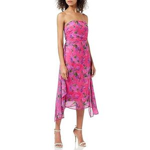 Hope & Ivy The Cleo Strapless Midi-jurk met zijbanden, roze, UK14, roze, 40