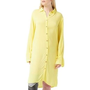 SPARKZ COPENHAGEN Dames Harriet Shirt Jurk, Geel (Limelight Yellow 314), XL