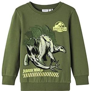 NAME IT Nmmjovan Jurassic Sweat Unb Vde sweatshirt voor jongens, Rifle Green., 98 cm