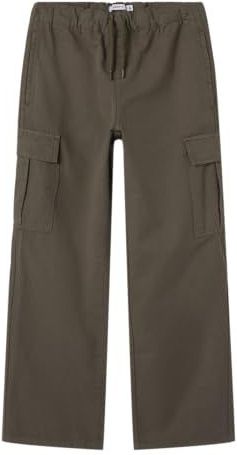 Name It - Nkmryan Twill Cargo Pant - Dusty Olive - Cargobroek