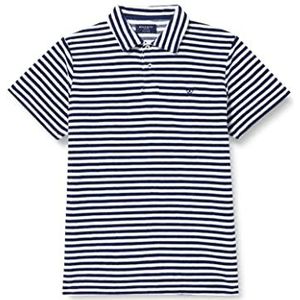 Hackett London Jongens Blazer Handdoek Polo T-Shirt, Blauw/Wit, 15 jaar