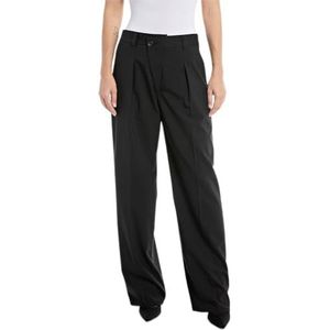 Replay Straight fit broek voor dames, 098 Black, 25W