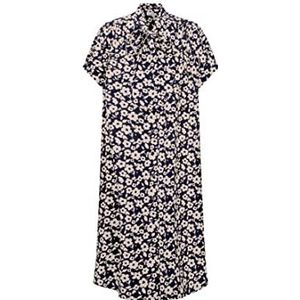 Seidensticker Dames regular fit blousejurk korte mouwen jurk, donkerblauw, 34, donkerblauw, 34