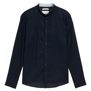 Tom Tailor - Vrijetijdsoverhemd - Regular Fit - Mix van Linnen en Katoen