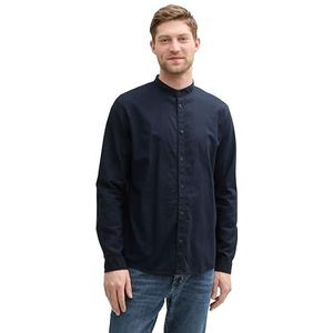 Tom Tailor - Vrijetijdsoverhemd - Regular Fit - Mix van Linnen en Katoen