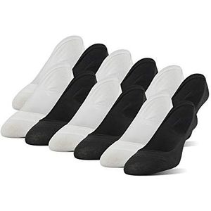 PEDS Women's Mesh Stripe Low Cut No Show Socks, 12 Pairs, Black/White, Shoe Size: 5-10
