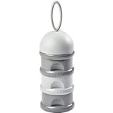 BEABA 911673 - Formula Dispenser - Opslag voor babymelkpoeder - Stapelbaar - 3 compartimenten - 100% luchtdicht - Langdurig gebruik als snackbox - Grijs, Lichte/donkere nevel