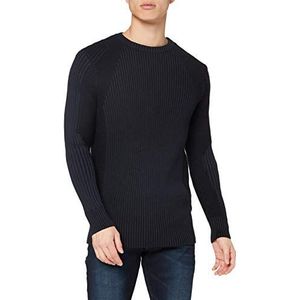 G-STAR RAW Heren Plated 3D Gebreide Biker Trui Knits, meerkleurig (Sartho Blue/Dk Black D18283-c259-8926), XS