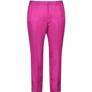 Samoon Greta Fijn-glanzende 7/8-broek voor dames, effen, 7/8 lengte, wild berry, 42