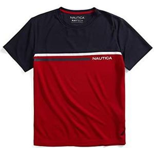 Nautica Men's Navtech Colorblock Tee, Red, Large