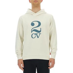 CITROËN O102937-W497 SWEATSHIRT MET capuchon 2CV logo grote print C23W sweatshirt heren berk wit maat L