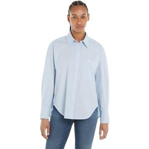 Tommy Jeans Dames Tjw Ovs Katoenen Shirt Ext Geweven Tops, Blauw, XXL/stor/tall