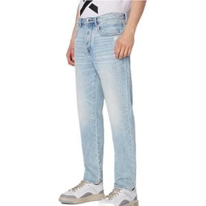 Armani Exchange Heren Tapered Stretch Cotton Twill Denim, Light Blue Jeans, blauw, 28W