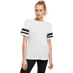 Build Your Brand Dames Ladies Mesh Stripe Tee T-shirt
