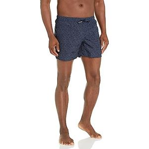 Armani Exchange Heren Sustainable, Patroon, Boxer Fit Board Shorts, Navy/White Peanut, Extra Large, Navy/Wit Peanut, XL