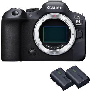 Canon EOS R6 Mark II | Full-Frame Systeemcamera (Alleen Body) + 2x Batterijen (Extra Accu Kit) | 24.2MP, 4K, Dual Pixel AF II, Bluetooth en Wi-Fi Camera | Uitstekende Prestaties Bij Laag Licht