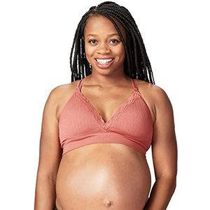 Cake Maternity Dames Tutti Frutti Dames Naadloze Draad Free Bamboo Voedingsbeha (voor Us B-E Cups) Plungebeha, roest, L