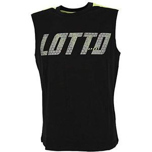 Lotto Logo III Tee SL JS T-shirt voor heren, zwart, M
