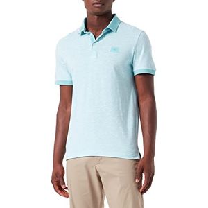TOM TAILOR Uomini Poloshirt met strepen 1031609, 30035 - Mint Haze White Twotone Slub, M