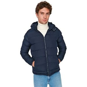 Trendyol Winterjas - Marineblauw - Regular, Donkerblauw, XL