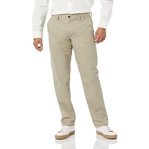 Amazon Essentials Heren standaard rechte pasvorm kreukbestendige platte Chino Pant, kaki, 28W x 30L