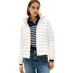 Tommy Hilfiger Dames LW PADDED SLIM JACKET WW0WW47351 Puffer Jacket, Wit, XXS, Wit (Ivoorzijde), XXS