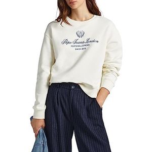 Pepe Jeans Dames Vilma Hooded Sweatshirt, Wit (Mousse), XL