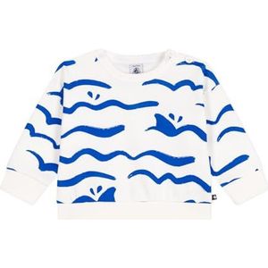 Petit Bateau A0COK, sweatshirt voor jongens 0-24, Malvavis/porselein, 6 maanden