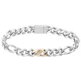 BOSS Jewelry RIAN-collectie tweekleurige schakelarmband voor heren, 1580613M