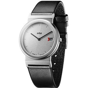 Braun Unisex Datum Klassiek Kwarts Horloge met Leren Armband Aw50