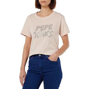 Pepe Jeans Bria T-shirt voor dames, Roze (Ash Rose), S