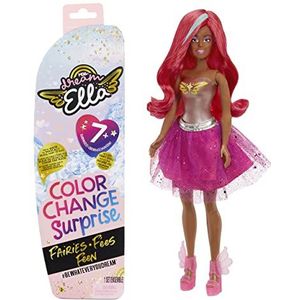 MGA's Dream Ella Colour Change Surprise Feeën - Verzamelbaar speelgoed voor kids - Pak een 29cm pop uit & 7 verrassingen - Incl. een pruik, rok, laarzen & meer - 3+ jaar - Yasmin, roze