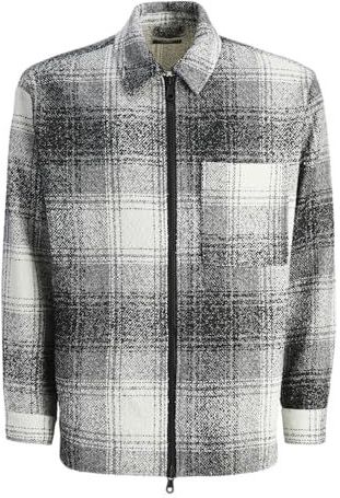JACK & JONES Jcocover Boucle Zip Overshirt, pavement, L