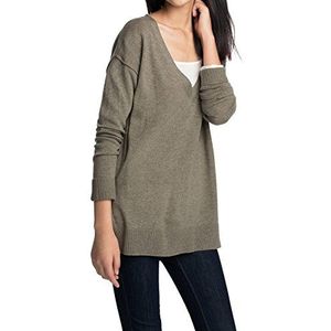 ESPRIT Damestrui met cashmere-aandeel, beige (zilver taupe melange 230), XL