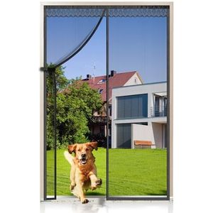 EXTSUD Glasvezel, magnetisch vliegengaas, vliegengaas voor deur, 90 x 200 cm, insectenbescherming, balkondeur, krasbestendig, sterkere magneten, vliegengordijn voor balkondeur, kelderdeur en terras
