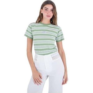 Hurley T-shirt met korte mouwen Dames - Signature Stripe, Loden Frost, L