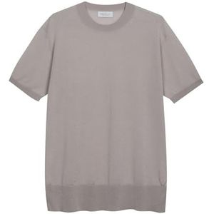 Diana Studio - T-shirt van jersey, heren, 100% lyocell, korte mouwen, casual fit, gemaakt in Italië, Beige, L