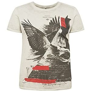 KEY LARGO Heren Nighthawk Ronde T-shirt, Zilver (1107), S