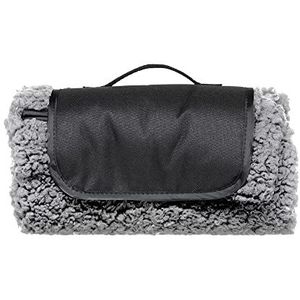 Sagarform picknickdeken van polyester in de kleur grijs met draaggreep, 150x50cm, 5018109