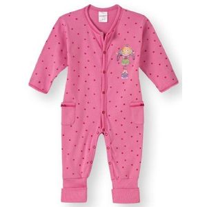 Schiesser Tweedelige pyjama voor babymeisjes met voet, rood (bonroze 599)., 56 cm